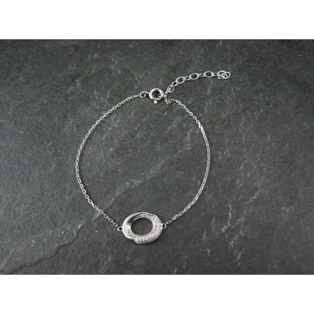 Dainty ELLE 925 Sterling Silver and CZ Bracelet